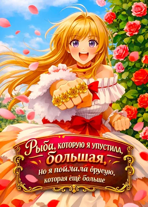 Рыба, которую я упустила, большая, но я поймала другую, которая ещё больше